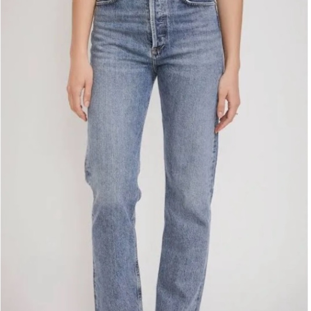 Agolde Blue Ankle Cropped Jeans